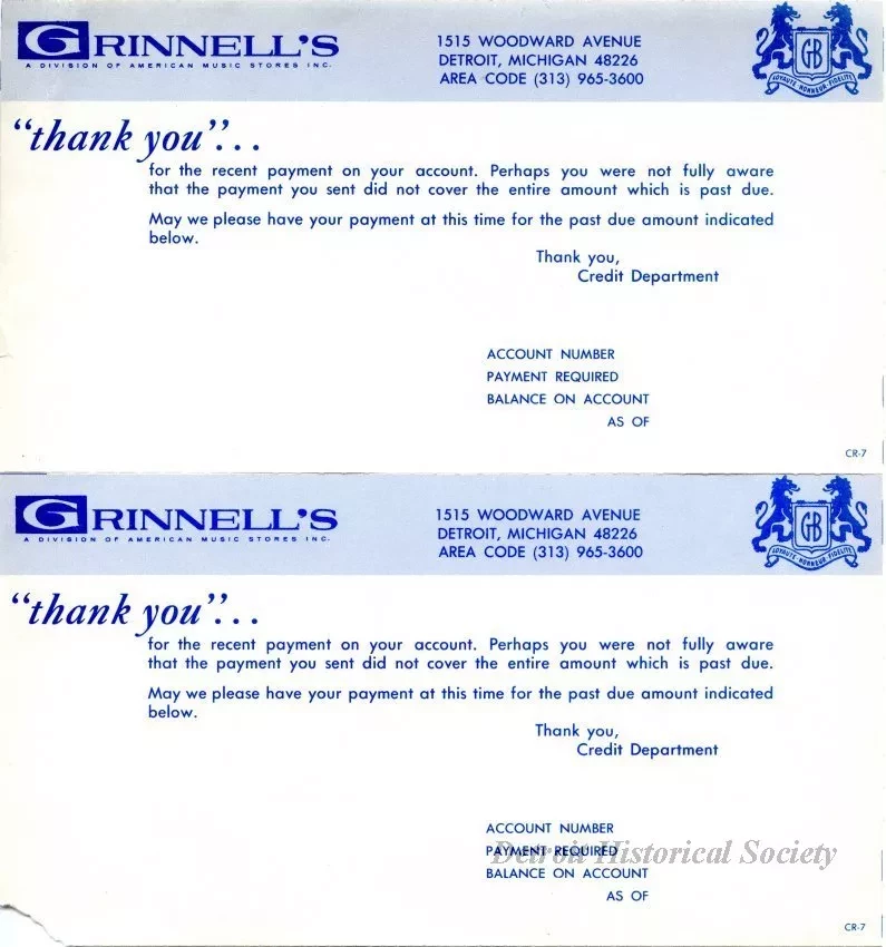 Notecard - Grinnell's
