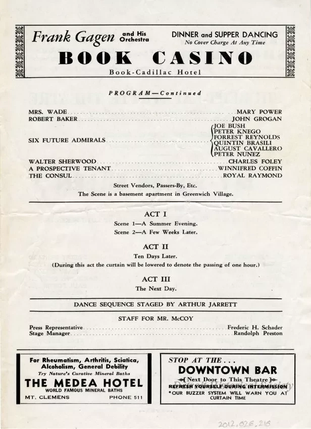 Program, Theater
