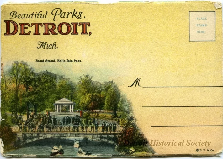 Post Folder - Beautiful Parks, Detroit, Mich.