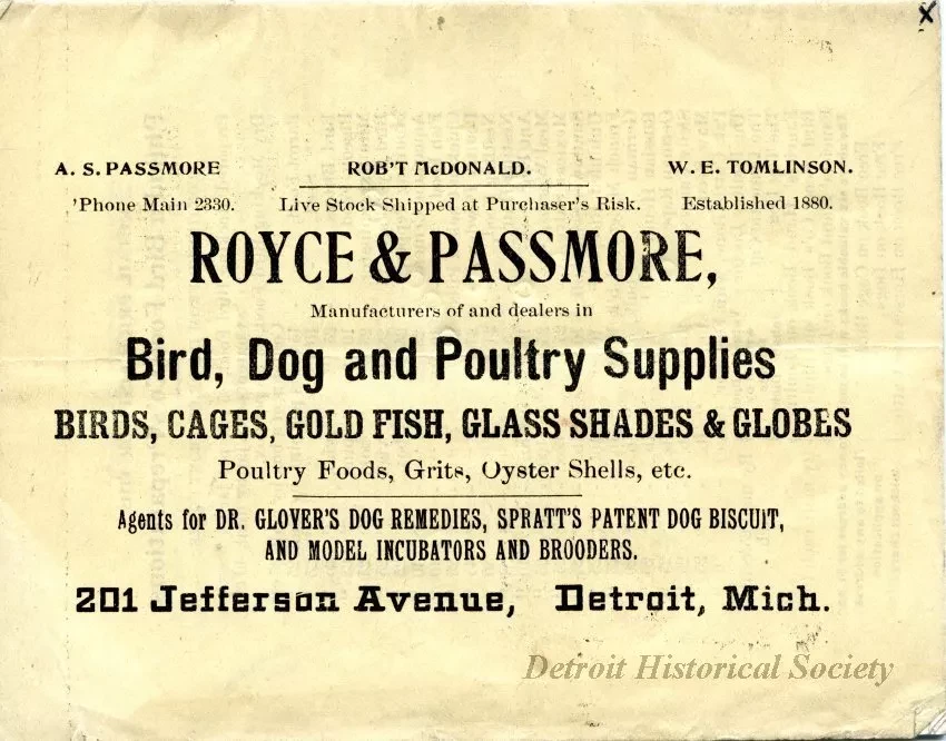 Booklet - Canaries, Cage Birds and Pet Animals
(Royce & Passmore)