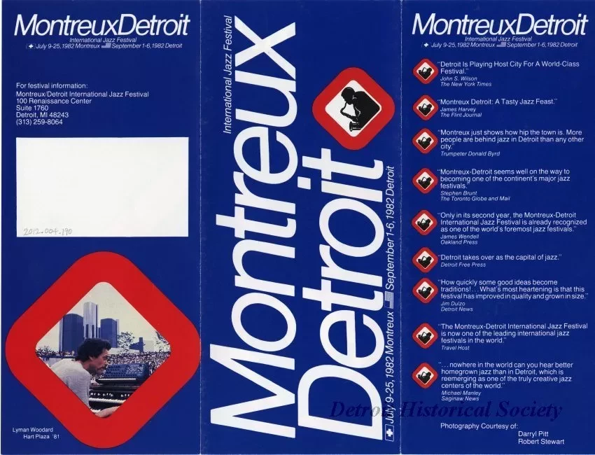 Brochure - Montreux Detroit
International Jazz Festival