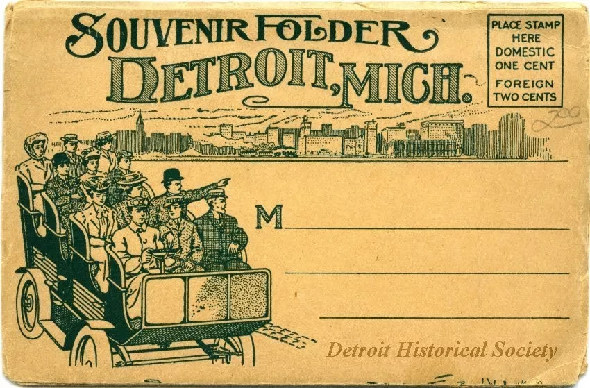 Post Folder - Souvenir Folder Detroit, Mich.