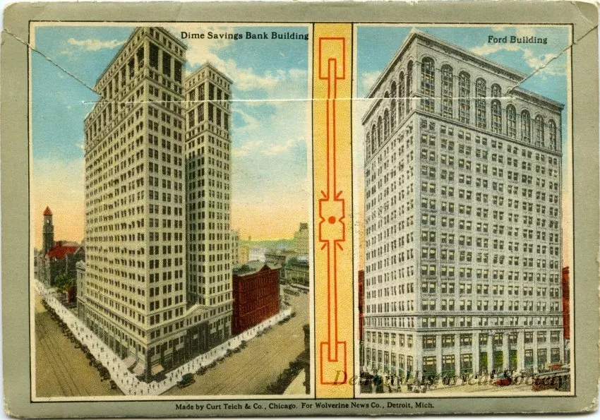 Post Folder - 30 Views of Detroit, Michigan.