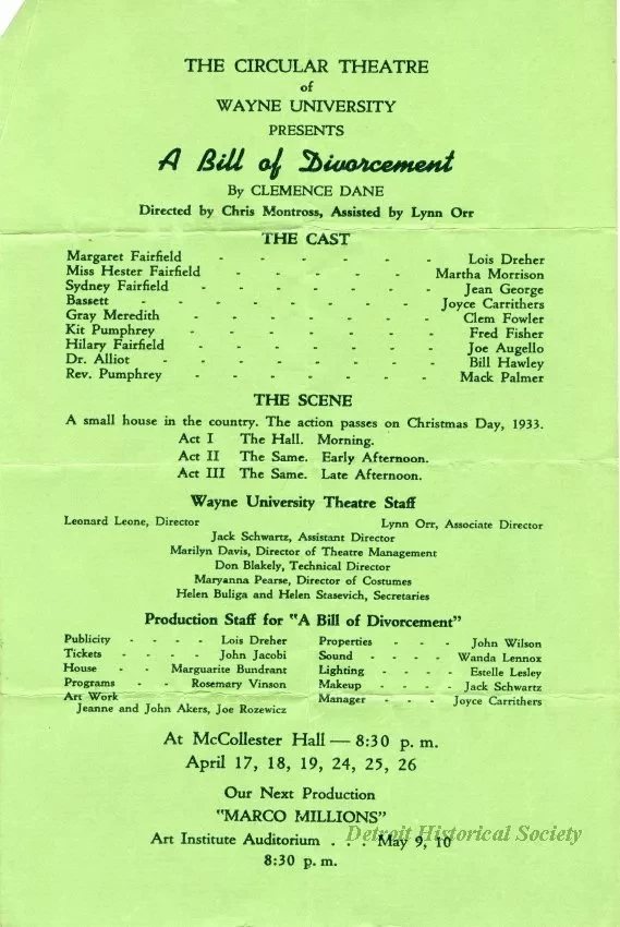 Program, Theater
