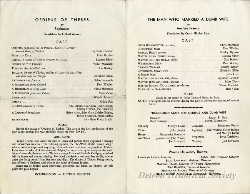 Program, Theater