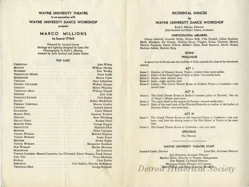 Program, Theater