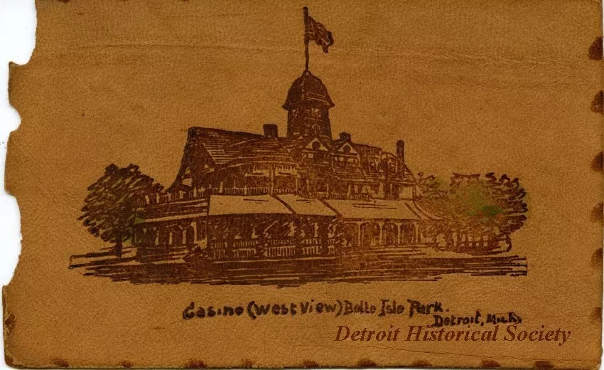 Postcard - Casino (West View) Belle Isle Park, Detroit, Mich.