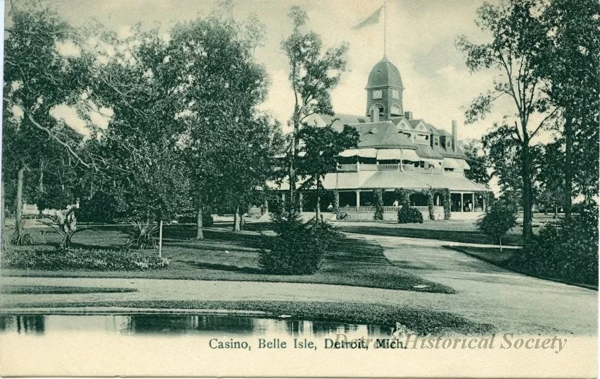 Postcard - Casino, Belle Isle, Detroit, Mich.