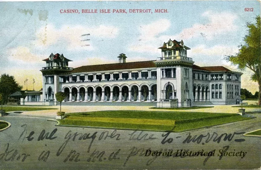 Postcard - Casino, Belle Isle Park, Detroit, Mich.