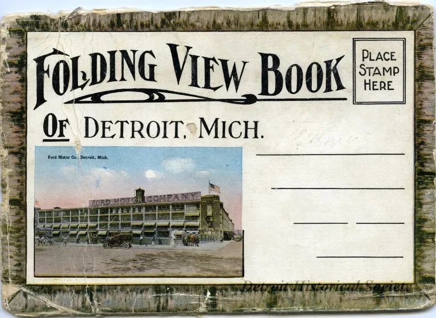 Post Folder - Folding View Book of Detroit, Mich.