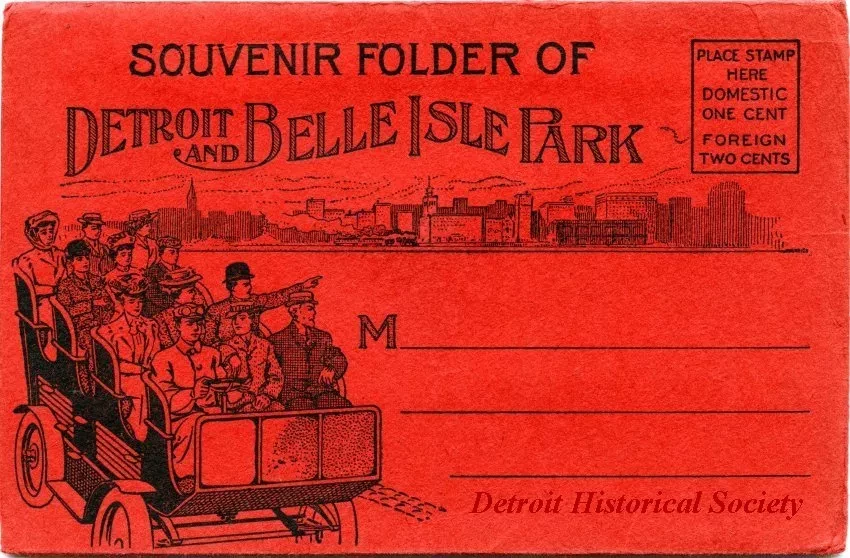 Post Folder - Souvenir Folder of Detroit and Belle Isle Park