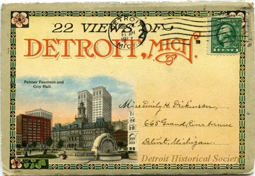 Post Folder - 22 Views of Detroit, Mich.