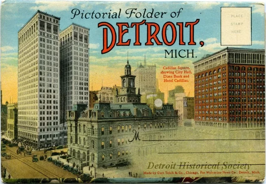 Post Folder - Pictorial Folder of Detroit, Mich.