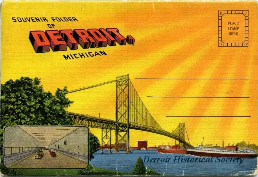 Post Folder - Souvenir Folder of Detroit, Michigan