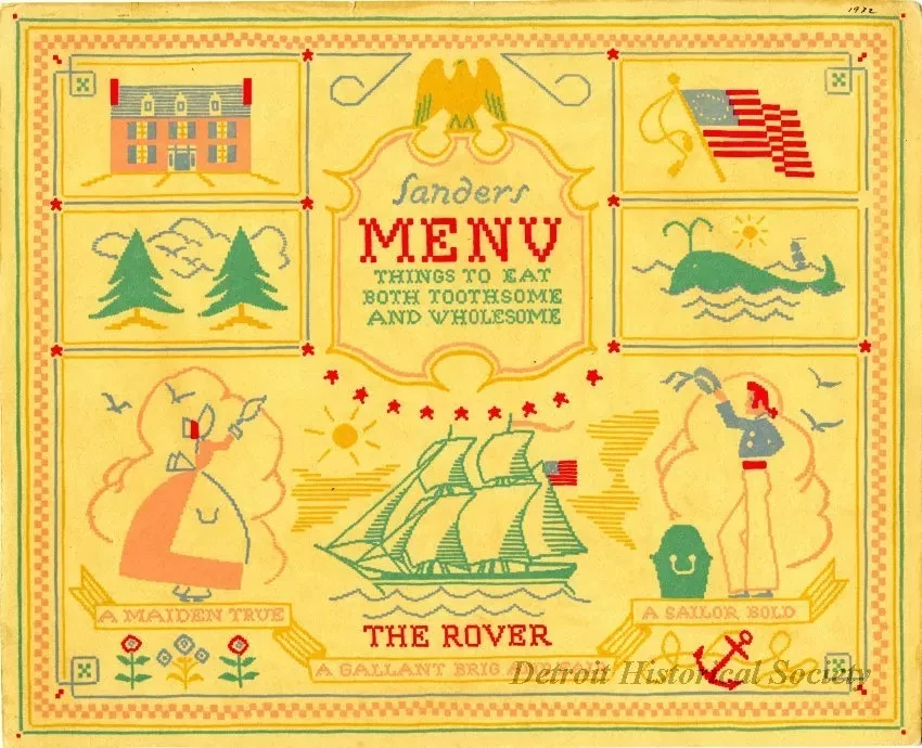 Menu - Sanders Menu
Things to Eat Both Toothsome and Wholesome