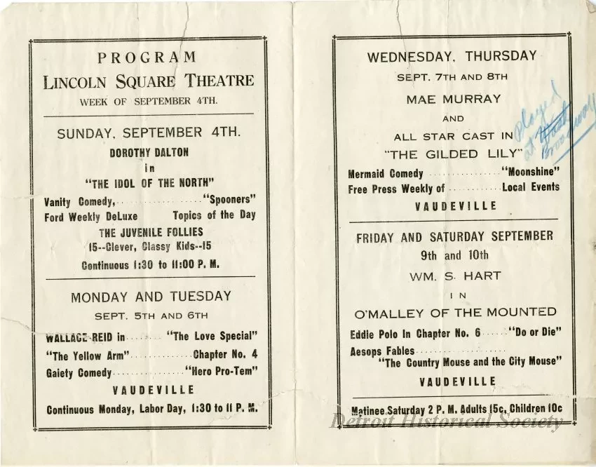Program, Theater