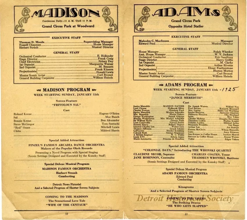 Program, Theater