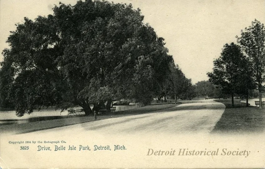 Postcard - Drive, Belle Isle Park, Detroit, Mich.