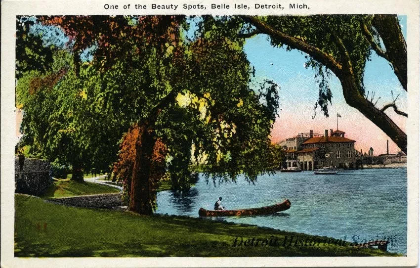 Postcard - One of the Beauty Spots, Belle Isle, Detroit, Mich.