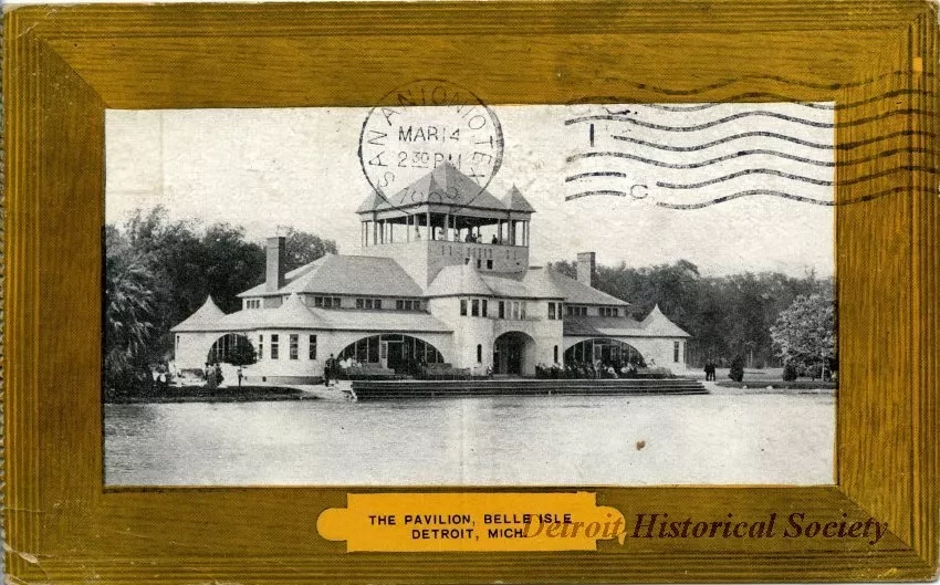 Postcard - The Pavilion, Belle Isle, Detroit, Mich.