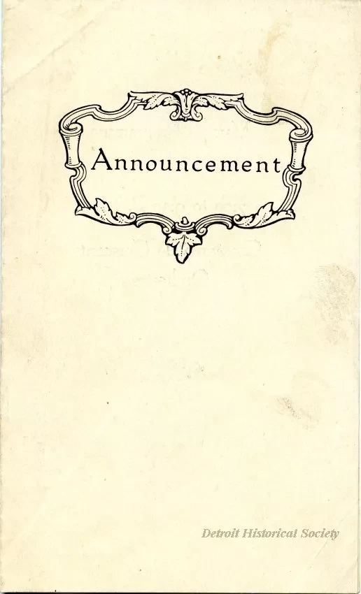 Announcement - Announcement
