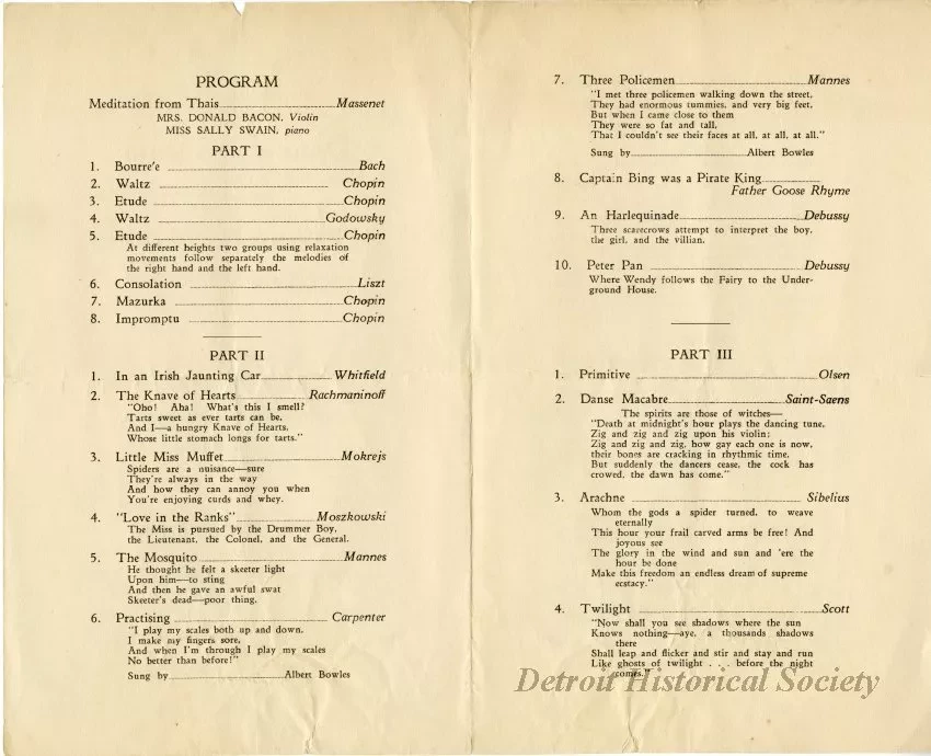 Program, Dance