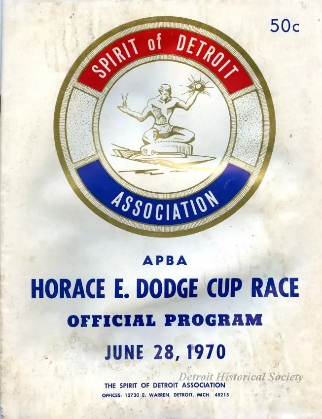 Program - APBA Horace E. Dodge Cup Race