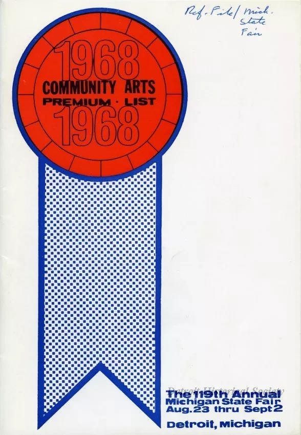 Program - The 119th Annual Michigan State Fair Community Arts Premium List