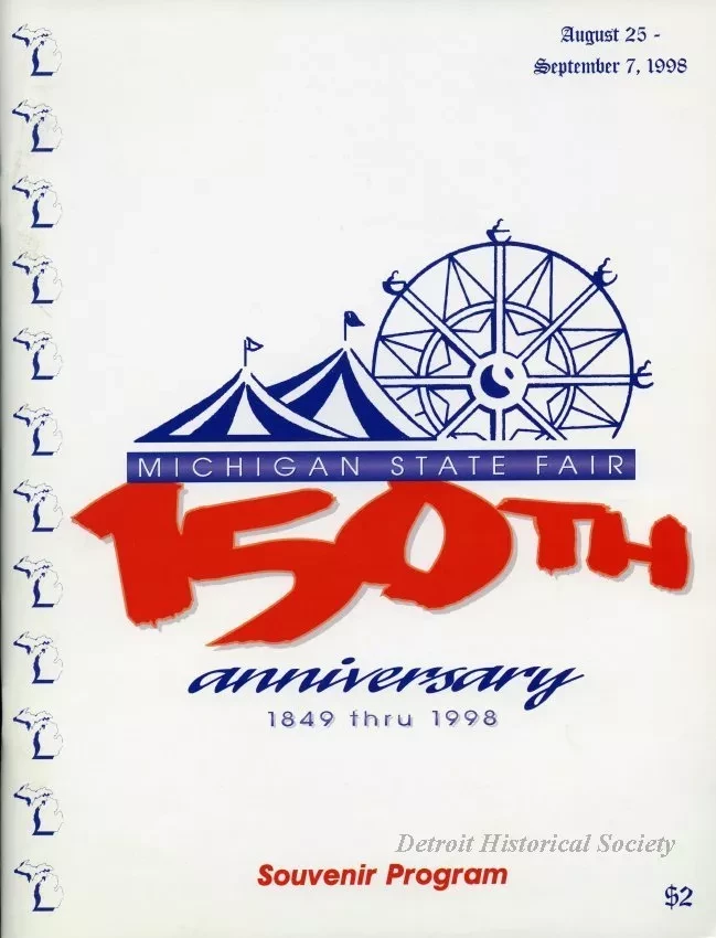 Program - 150th Anniversary Michigan State Fair Souvenir Program