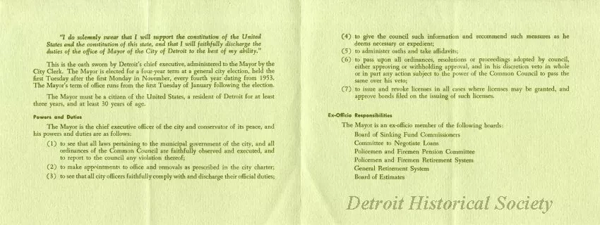 Booklet - Welcome to the Mayor's Office