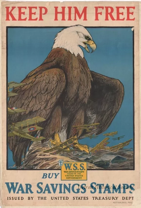 Poster - KEEP HIM FREE
Buy War Savings Stamps 
Issued by the United States Treasury Dept.