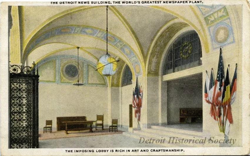 Postcard - The Detroit News Building, The World's Greatest Newspaper Plant.