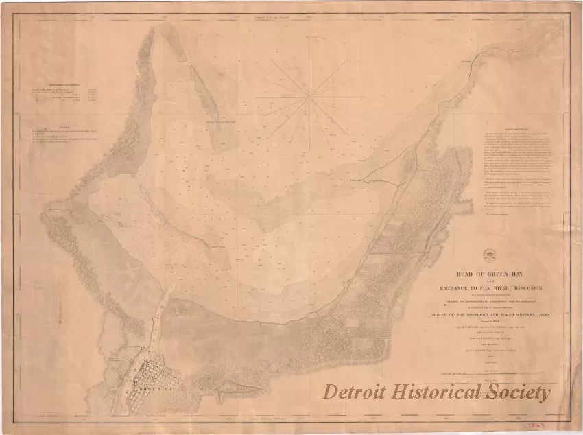 Chart, Navigational - Head of Green Bay and
Entrance to Fox River, Wisconsin