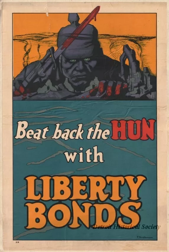 Poster - Beat back the HUN with Liberty Bonds