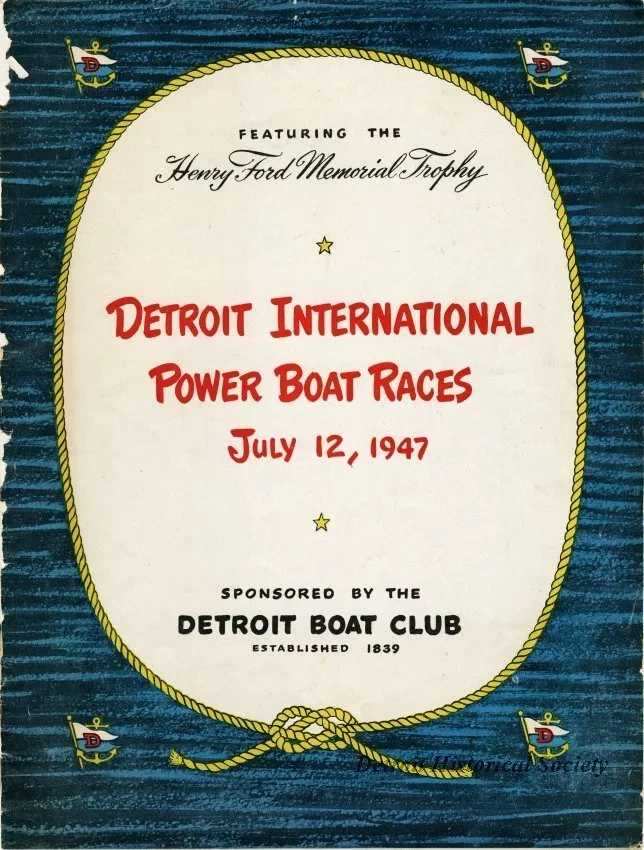 Program - Detroit International Power Boat Races, July 12, 1947