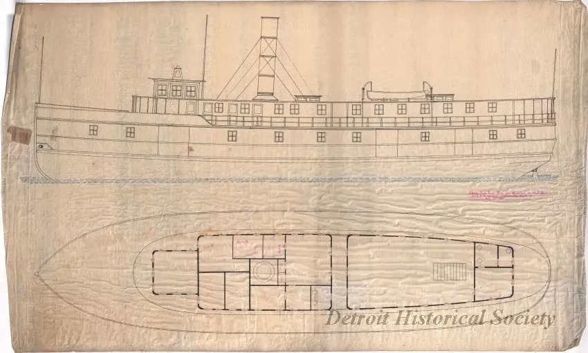 Drawing, Technical - Steam Railroad Ferry for Mackinaw and Point St. Ignace 
[SS Algomah]