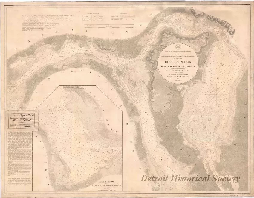Chart, Navigational - Chart No. 1 of River Ste. Marie from
Point Iroquois to East Neebish