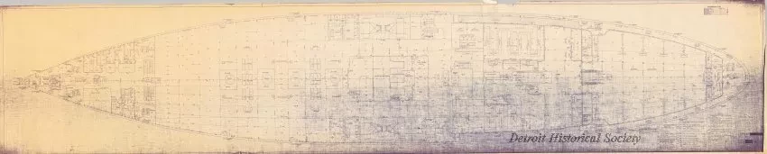 Blueprint - Main Deck Joiner Plan
[SS Greater Detroit and SS Greater Buffalo)