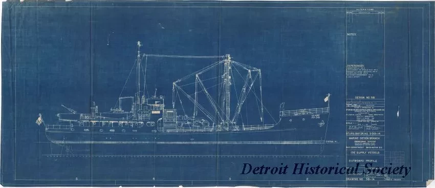 Blueprint - 176' Supply Vessels,
Outboard Profile