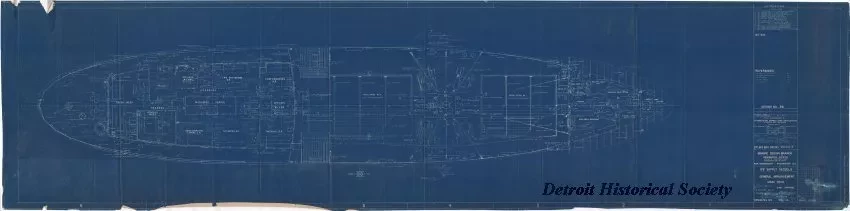 Blueprint - 176' Supply Vessels,
General Arrangement - Main Deck