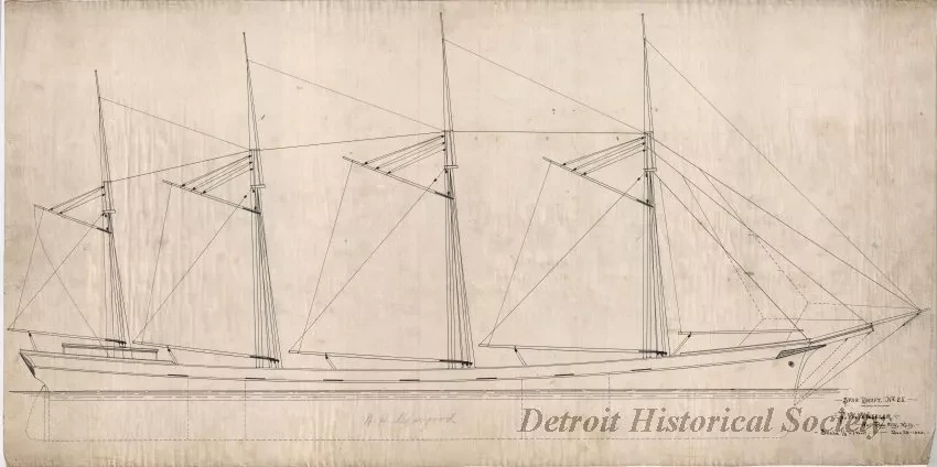 Drawing, Technical - Spar Draft No. 25
[Schooner H. A. Hawgood]
