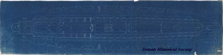 Blueprint - Hull No. 187,
Upper Deck Joiner Plans