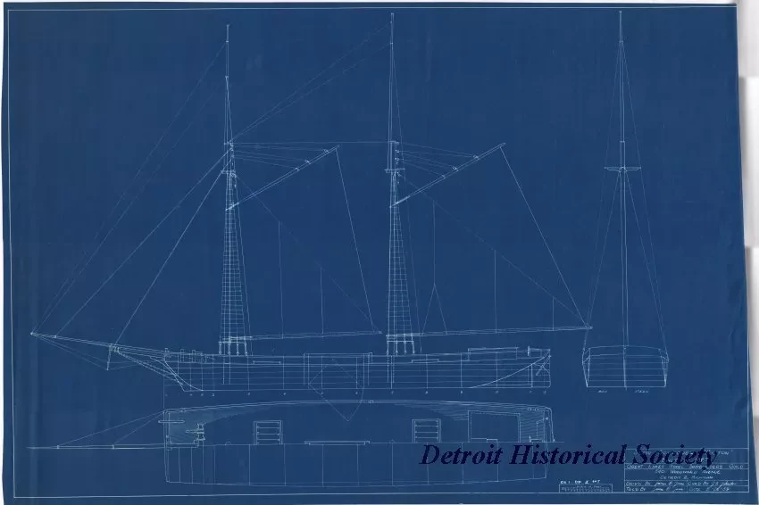 Blueprint - Scow Schooner, Milton