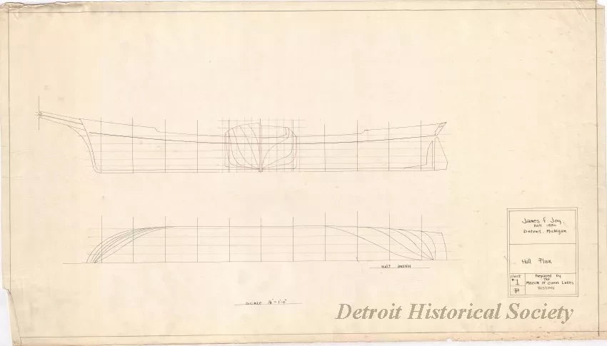 Drawing, Technical - Hull Plan
(James. F. Joy)