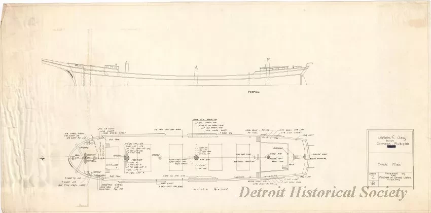 Drawing, Technical - Deck Plan
(James F. Joy)