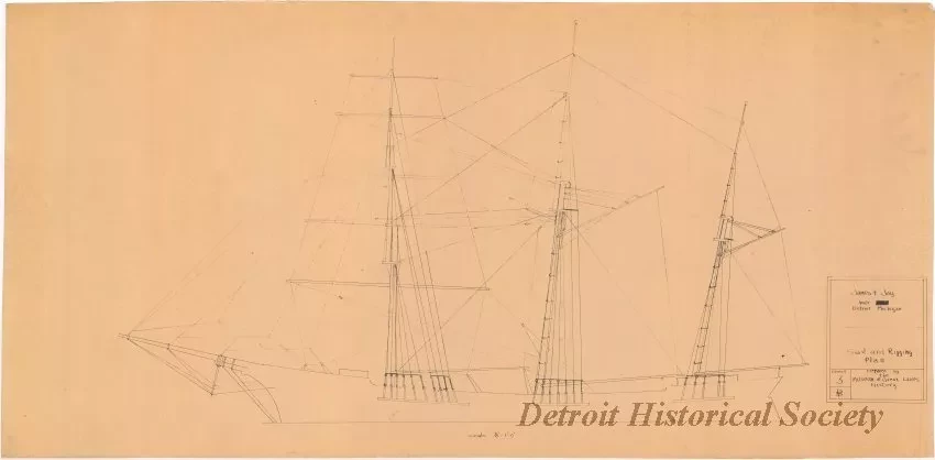 Blueprint - Sail and Rigging Plan
(James F. Joy)