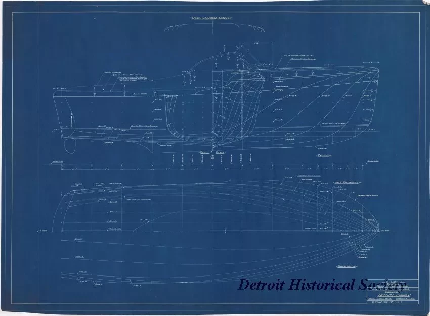 Blueprint - Lines - 25' 0" O.A. [Overall] Plastic Cruiser