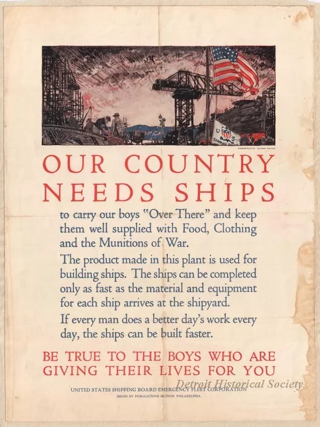 Poster - OUR COUNTRY NEEDS SHIPS