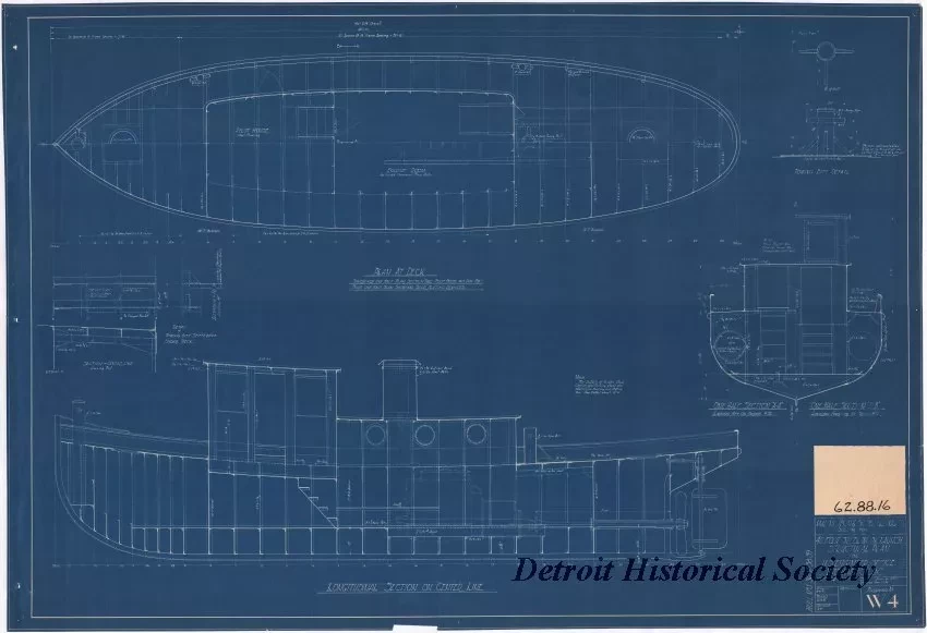 Blueprint - 40 Foot Steel Work Launch,
Structural Plan