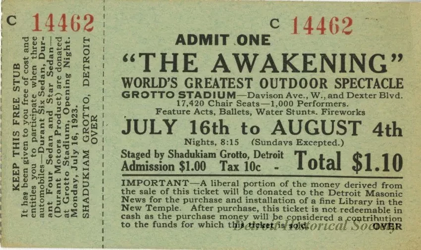 Ticket, Admission